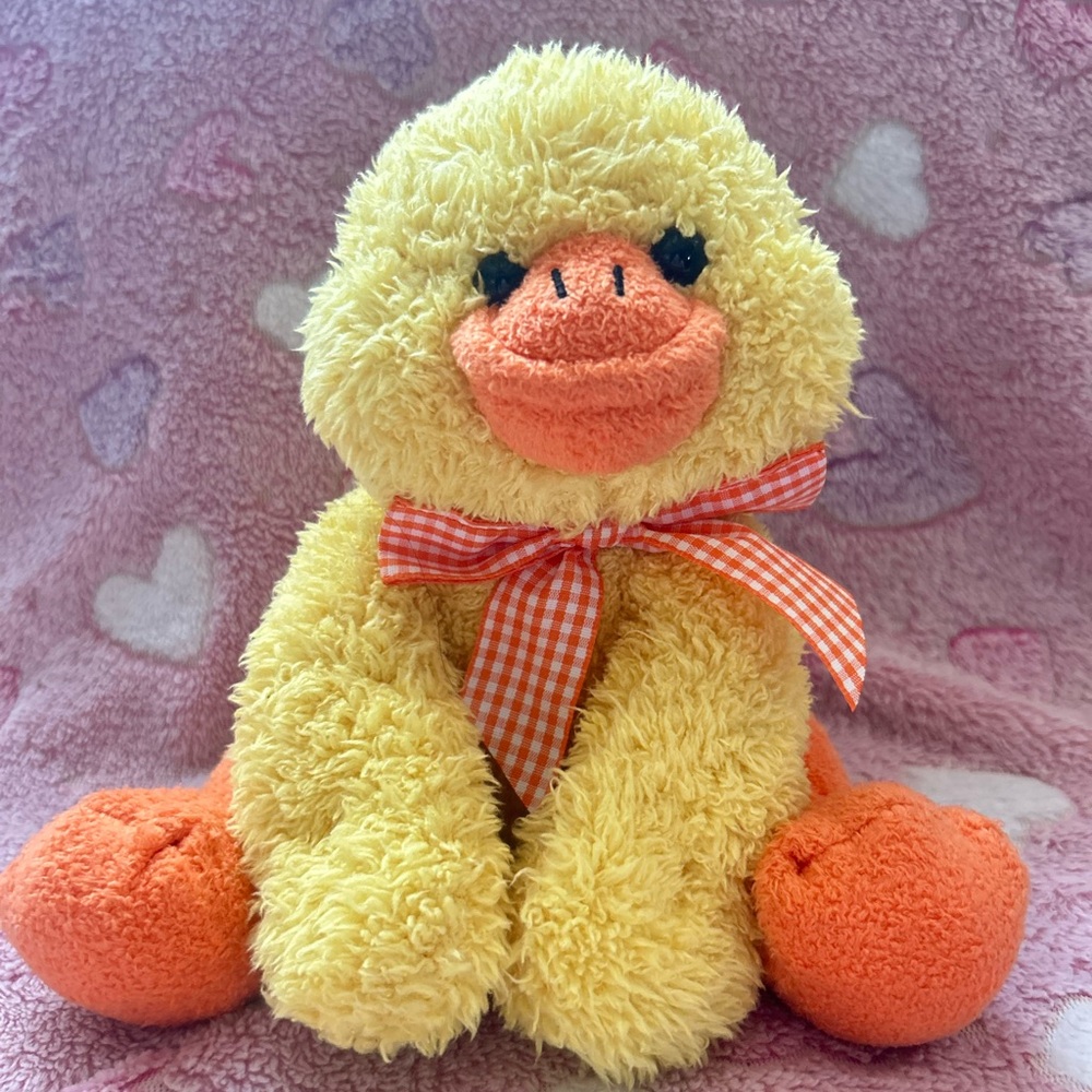 Melissa & Doug Yellow Duck Plush with Orange Details